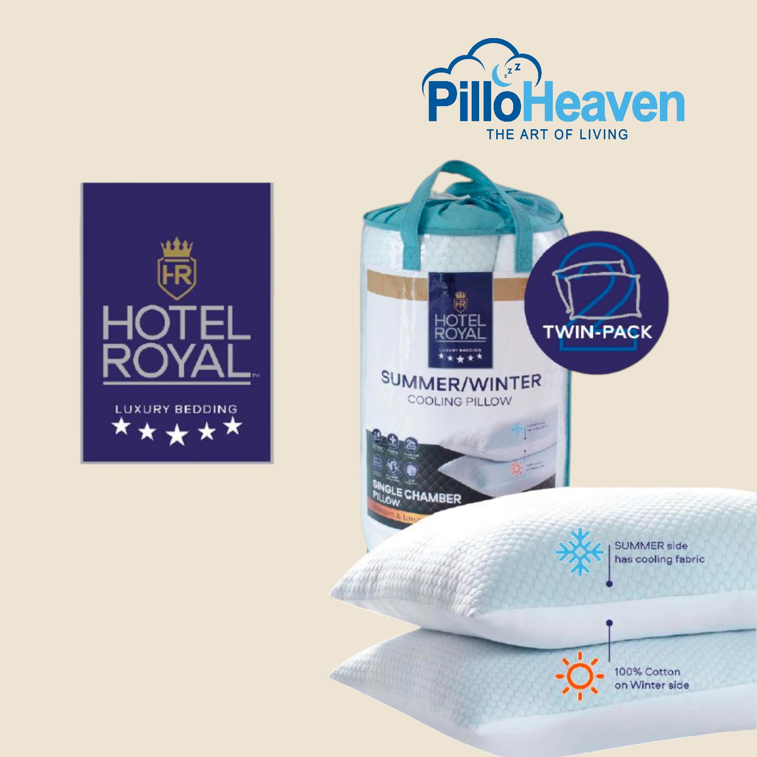 Hotel Royal Cooling Pillow (Twin Pack) - Image 3
